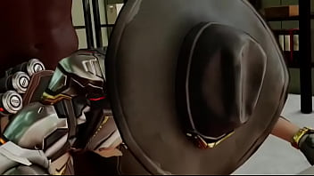 Overwatch ashe gets ass fucked