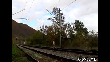 Charming girl gives sexy blowjob