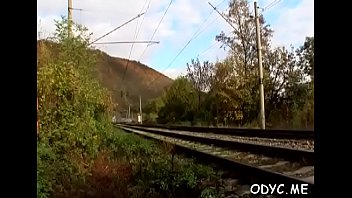 Charming girl gives sexy blowjob