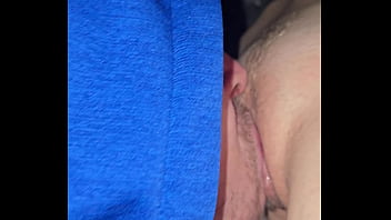 Wife licked fingered and fucked for creampie