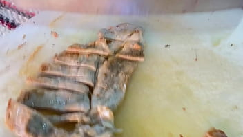 Tremendo bistec que me voy a tragar