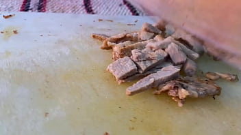 Tremendo bistec que me voy a tragar