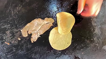 Tremendo bistec que me voy a tragar