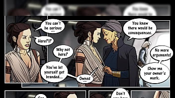 Rey and leia worship wookie cock