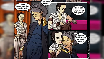 Rey and leia worship wookie cock