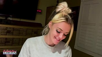 Petite kinky blonde sassy loves teasing her juicy titties and wet pussy