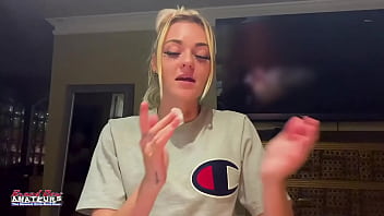 Petite kinky blonde sassy loves teasing her juicy titties and wet pussy