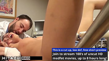 Freshman gets mandatory hitachi orgasm from nurse aria rose