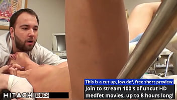 Freshman gets mandatory hitachi orgasm from nurse aria rose