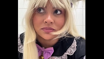 Public toilet farts at cosplay con gassy bbw in cosplay