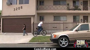 Amateur ebony interracial group sex with facial 6