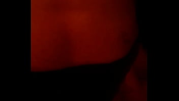 Black thong tease and wank