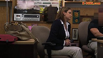 Foxy Business Lady Selling Her Watch And Railed By Pawnkeeper thumbnail