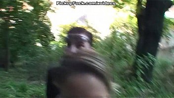 Outdoor sex scene with a blonde