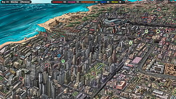 The landlord looks up jenny's skirt as she dusts the refrigerator