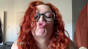 Redhead with curly hair teases you with hair and pouty lips teaser veggiebabyy