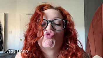 Redhead with curly hair teases you with hair and pouty lips teaser veggiebabyy