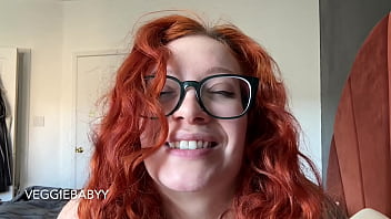 Redhead with curly hair teases you with hair and pouty lips teaser veggiebabyy
