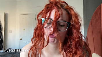 Redhead with curly hair teases you with hair and pouty lips teaser veggiebabyy