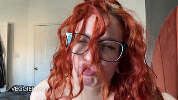 Redhead with curly hair teases you with hair and pouty lips teaser veggiebabyy