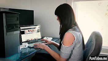 Sexy babe swallowed big hard cock