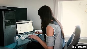 Sexy babe swallowed big hard cock