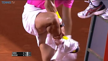Rafael Nadal Changes Shorts On Court thumbnail