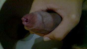 Guy masturbates his hard dick