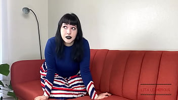 Cheerleading step sister exploits your dirty panty and sock fetish