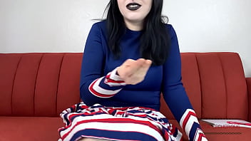 Cheerleading step sister exploits your dirty panty and sock fetish