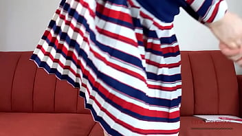 Cheerleading step sister exploits your dirty panty and sock fetish