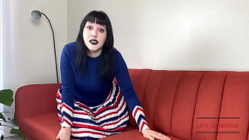 Cheerleading step sister exploits your dirty panty and sock fetish