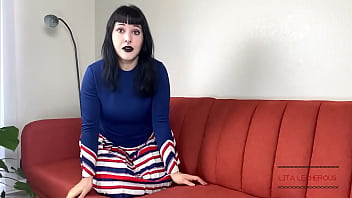 Cheerleading step sister exploits your dirty panty and sock fetish