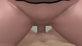 Big booty hoe with a buttplug riding a big dick 3d animation