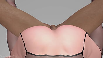 Big booty hoe with a buttplug riding a big dick 3d animation