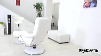 Pretty chick gives oral pleasure in pov and gets narrowed pussy screwed