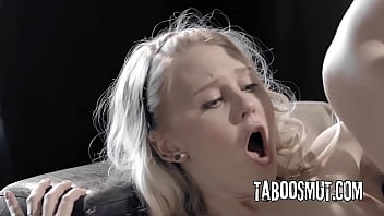 Petite blonde teen fucks with older man