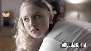 Petite blonde teen fucks with older man