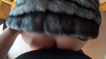 Preview blow job fuck and cum playing with my impotent husband friends while wearing a fur coat ep 240