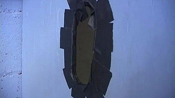 Ebony slut fucks a white gloryhole cock in her first interracial scene 2