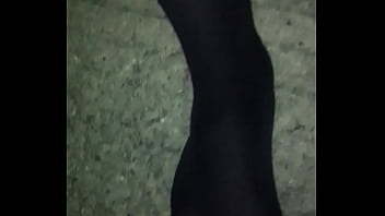 Walking outdoor on the street with catsuit bodystockings