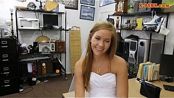 Hot Babe Pawns Wedding Dress And Banged thumbnail