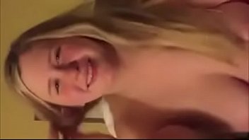 Sexy blonde wife sucks and fucks pov