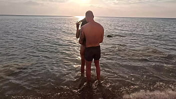 I took slender eva tender to a beautiful place by the sea and received thanks in the form of anal