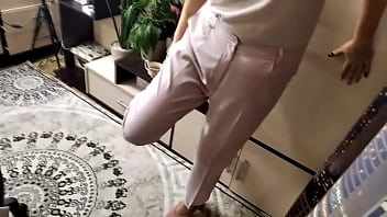 My slut and a carrot in her wet cunt