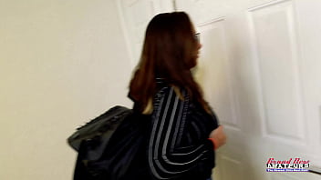 Brunette cutie celeste finger fucks her wet pussy and gets deeply banged