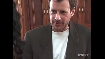 Slim ebony gives blowjob