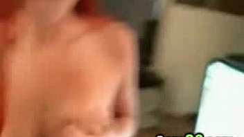 Girlfriend in a red wig has great sex with her man camg8