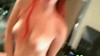 Girlfriend in a red wig has great sex with her man camg8