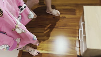 Horny sluts give huge dick guy the sloppiest double blowjob ever